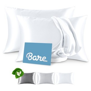 100% Mulberry Silk Pillowcase Set for Hair and Skin with Zipper Closure - Bare Home - 1 of 4