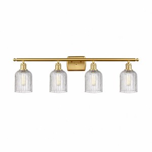 Bridal Veil - 4 Light Bath Vanity In Art Deco Style-10 Inches Tall and 35 Inches Wide - 1 of 1
