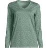 Lands' End Women's Relaxed Supima Cotton Long Sleeve V-Neck T-Shirt - 3 of 3