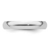 Black Bow Jewelry 3mm to 8mm Platinum Light Weight Half Round Standard Fit Band - 3 of 4