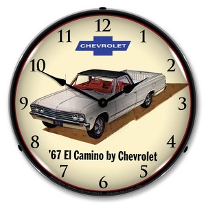 Collectable Sign & Clock | 1967 Chevrolet El Camino LED Wall Clock Retro/Vintage, Lighted - 1 of 4
