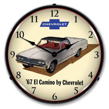 Collectable Sign & Clock | 1967 Chevrolet El Camino LED Wall Clock Retro/Vintage, Lighted