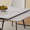 PAGED Extendable Dining Table for 6/8 Person, Modern Kitchen Table with Sintered Stone Tabletop for Living Room, Dining Room, 59" to 83" - 3 of 4