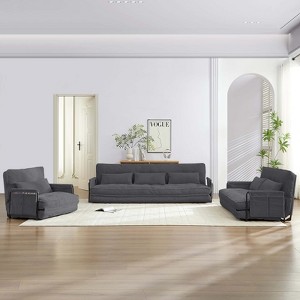 Mjkone Muti-Functional Folding Sofa Bed,Floor Sofa Bed Set,Lazy Sofa with Pillows,6 Position Adjustable Backrest - 1 of 4