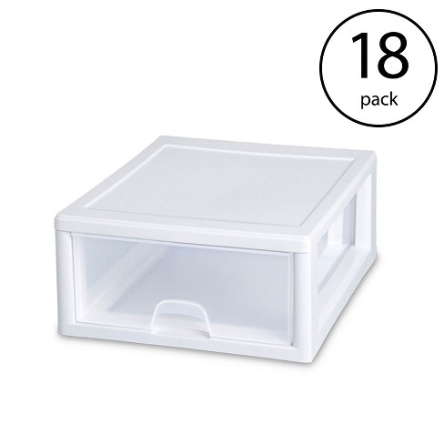 Sterilite 16 Qt Single Box Modular Stacking Storage Drawer