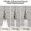 Garvee Pull Down Kitchen Faucet Sprayer Head Replacement with 3-Mode Functionality, 7 Universal Adapters, and Black Finish - 2 of 4