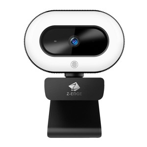 Z-EDGE™ Full HD 1080p 2.0-MP Auto-Focus Webcam and Ring Light with Full Directional Microphone, ZW560D in Black - 1 of 4
