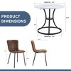 5 Piece Dining Table Set for 4, Modern Dining Set with 4 Upholstered Dining Chairs, Table and Chair Set - ModernLuxe - 3 of 4