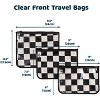 Tiny Twinkle 3-Pack Airline Compliant Travel Bags with Zipper Closure, Clear Front Pouch, Diaper Bag, Toiletry/Cosmetics Organizer - 2 of 4