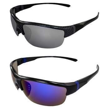 2 Pairs of AlterImage Guardian Sunglasses with Blue Mirror, Red Mirror Lenses