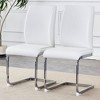 NicBex Luxury Arch Dining Chairs, Faux Leather High Resilience with Silver Metal Legs, Side Chairs for Kitchen Office - 2 of 4