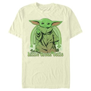 Men's Star Wars The Mandalorian Grogu St. Patrick's Day Little Green Cutie T-Shirt - 1 of 4