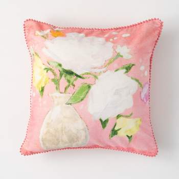 18"H Sullivans Darren Gygi Trimmed Pillow, Multicolored
