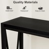 Homhougo Console Table, 2-Tier Entryway Table with Storage, Narrow Sofa Table with V Design, 43" Industrial Console Table Black - 4 of 4