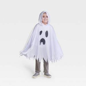 Kids' Ghost Cape Halloween Costume - Hyde and EEK! Boutique™: White Polyester, Ages 3+ - 1 of 3