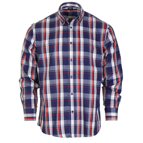 Gioberti Men's Casual Long Sleeve Plaid Button Down Shirt - Lightweight Checkered Shirt For Men