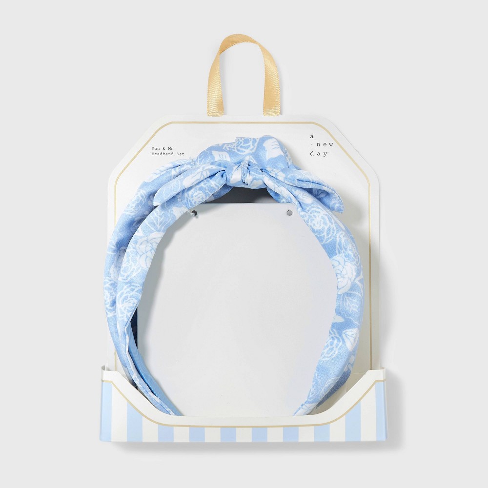 Mommy & Me Flower Headband Set 2pc - A New Day™ Blue