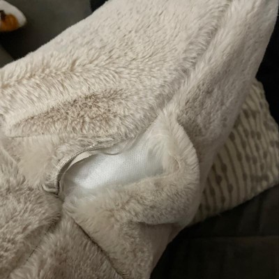Faux Rabbit Fur Throw Pillow - Threshold™ : Target