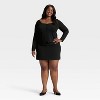 Women's Ponte Button-Front Long Sleeve Top - A New Day™ - 3 of 3