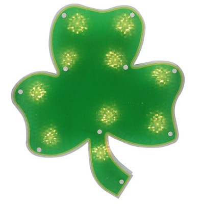 Northlight 14" Pre-Lit Green St.Patrick's Day Irish Shamrock Window Silhouette Decoration