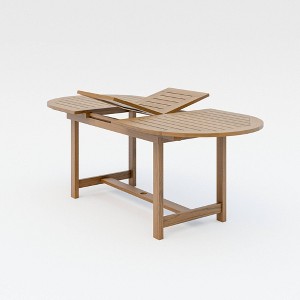 Amazonia Ipanema Teak Finish Wood 100% FSC Oval Extendable Patio Dining Table - 1 of 4