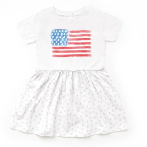 The Juniper Shop American Flag Smudged Toddler Dress - 1 of 4