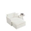 Dexmalle Modern Upholstered Single Sofa with Ottoman,White - 2 of 4