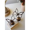 Handcrafted Sister Clara Butterflies on Caged Rock Base – 2x Set of 2 – 17"Tall by Kalalou - 3 of 4