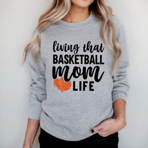Simply Sage Market Women's Graphic Sweatshirt Basketball Mom Life - 1 of 4