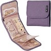 Medium Foldable Travel Jewelry Roll, Pink Organizer Storage Case for Earrings, Necklaces & Rings - 4 of 4