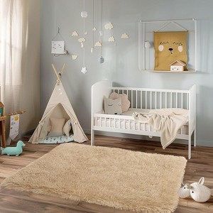 Soft Shag Area Rug 6x9 for Living Room or Bedroom, Fluffy Non-Slip Plush Carpet, Cozy Fuzzy Indoor Rug for Kids Room - 1 of 4