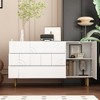 Famapy White Wooden 3 Drawer Chest Drawers Dresser Storage Cabinet Home Organization - 2 of 4