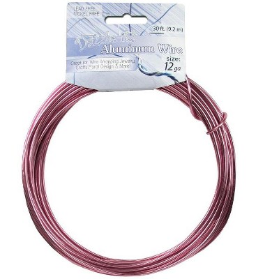 John Bead 12 Guage Rose Aluminum Jewelry Wire, 30ft
