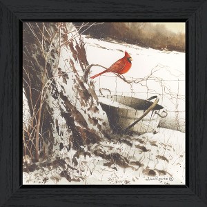 Country Cardinal By John Rossini, Printed Wall Art, Ready To Hang Framed Poster, Black Frame - 1 of 4