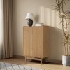 LuxenHome Oak Manufactured Wood 2-Door 31.1" W x 48.7" H Cabinet with Tray Top Brown - 4 of 4