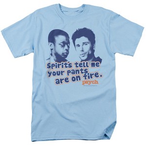 Psych Pants On Fire Adult T-Shirt - 1 of 4