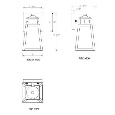 Matte Black Motion Sensor Outdoor Wall Sconce with Clear Glass