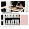 Fredees 360° Rotating Jewelry Cabinet with Lights, 63" Lockable Mirror Armoire Organizer Stand with Storage - 3 of 4