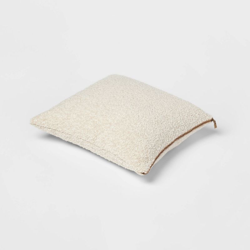 Woven Boucle Square Throw Pillow with Exposed Zipper - Threshold™, 3 of 11