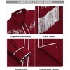 Men's Cowboy Costume Western Long Sleeve Casual Fringe Hippie Slim Fit Button Down Shirt - 4 of 4