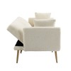 Modern Velvet Loveseat Sofa, 2 Seater Button Tufted Couch With Metal Feet For Living Room Bedroom Apartment - 2 of 4