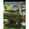 Planter Box with Trellis, Raised Garden Bed, Lockable Wheels & Drainage for Patio, Balcony Tomatoes, Flowers, Herbs Weather Resistant Outdoor Decor - 4 of 4