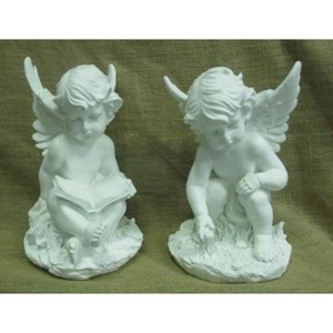 Northlight 12" Sitting Cherub with Book Outdoor Garden Statue - 1 of 1