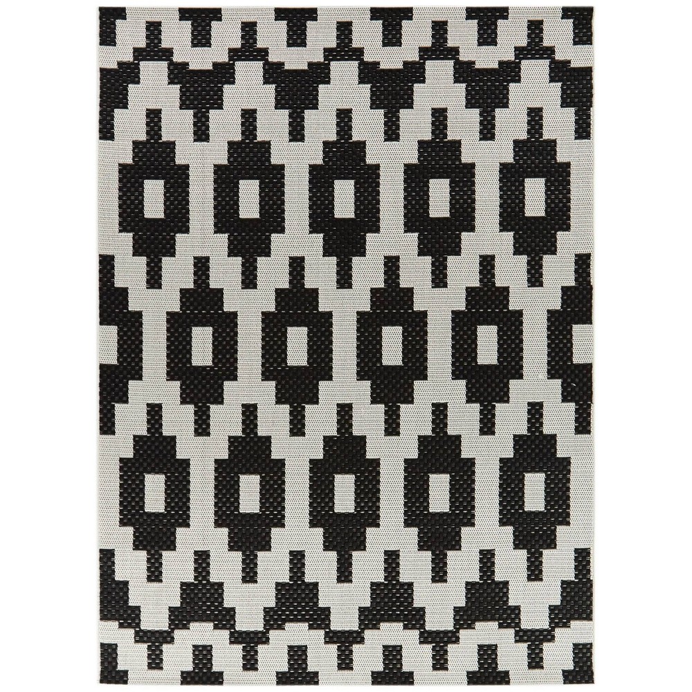  x 10' Monika Ikat Rectangular Indoor/Outdoor Rug Ivory