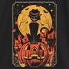 Girl's Lost Gods Halloween Retro Cat Scene T-Shirt - 2 of 4