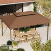Resenkos Canopy Replacement Cover, Gazebo Canopy Top Replacement, 13.1' x 9.8' Gazebo Replacement Canopy, Gazebo Top with Double Vented Roof (TOP - 3 of 4