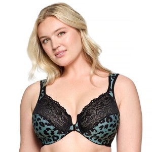 Glamorise Womens WonderWire Front-Closure Underwire Bra 1245 Centennial Leopard - 1 of 4