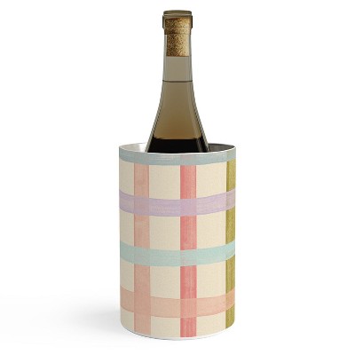 Gigi Rosado Pastel Plaid Wine Chiller - Deny Designs
