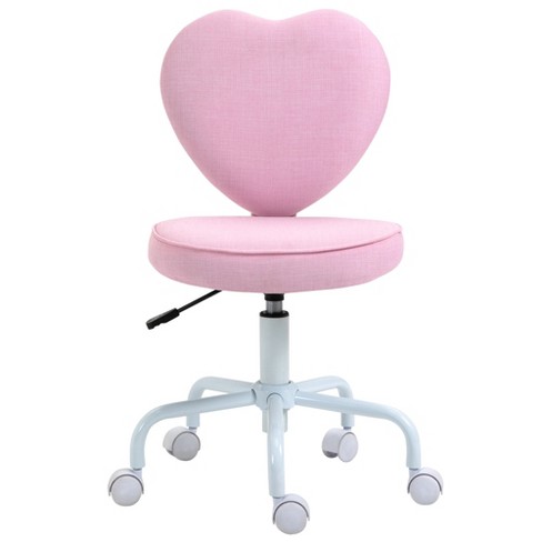 Homcom Heart Love Shaped Back Design Office Chair With Adjustable