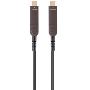 75ft USB 3.1 USB-C to USB-C Video-Only Cable - 4K60Hz Fiber Optic AOC - Monoprice SlimRun AV - 1 of 4